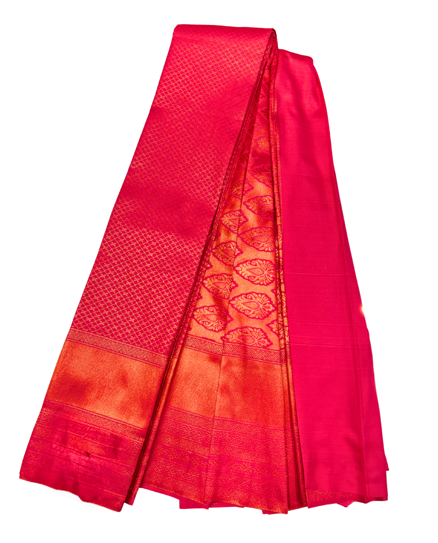 Handwoven Pink Art Silk Saree with Intricate Gold Work