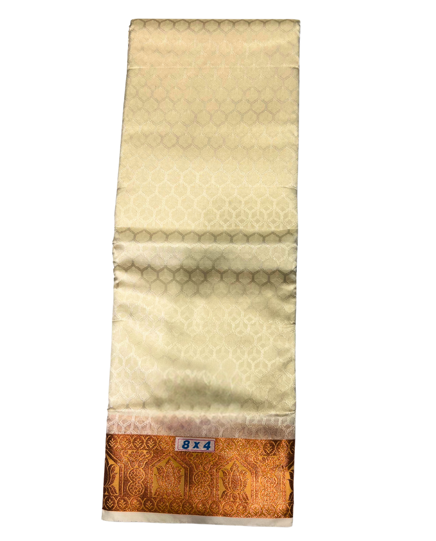 Pure Beige Men's Vesthy with Traditional Gold Border