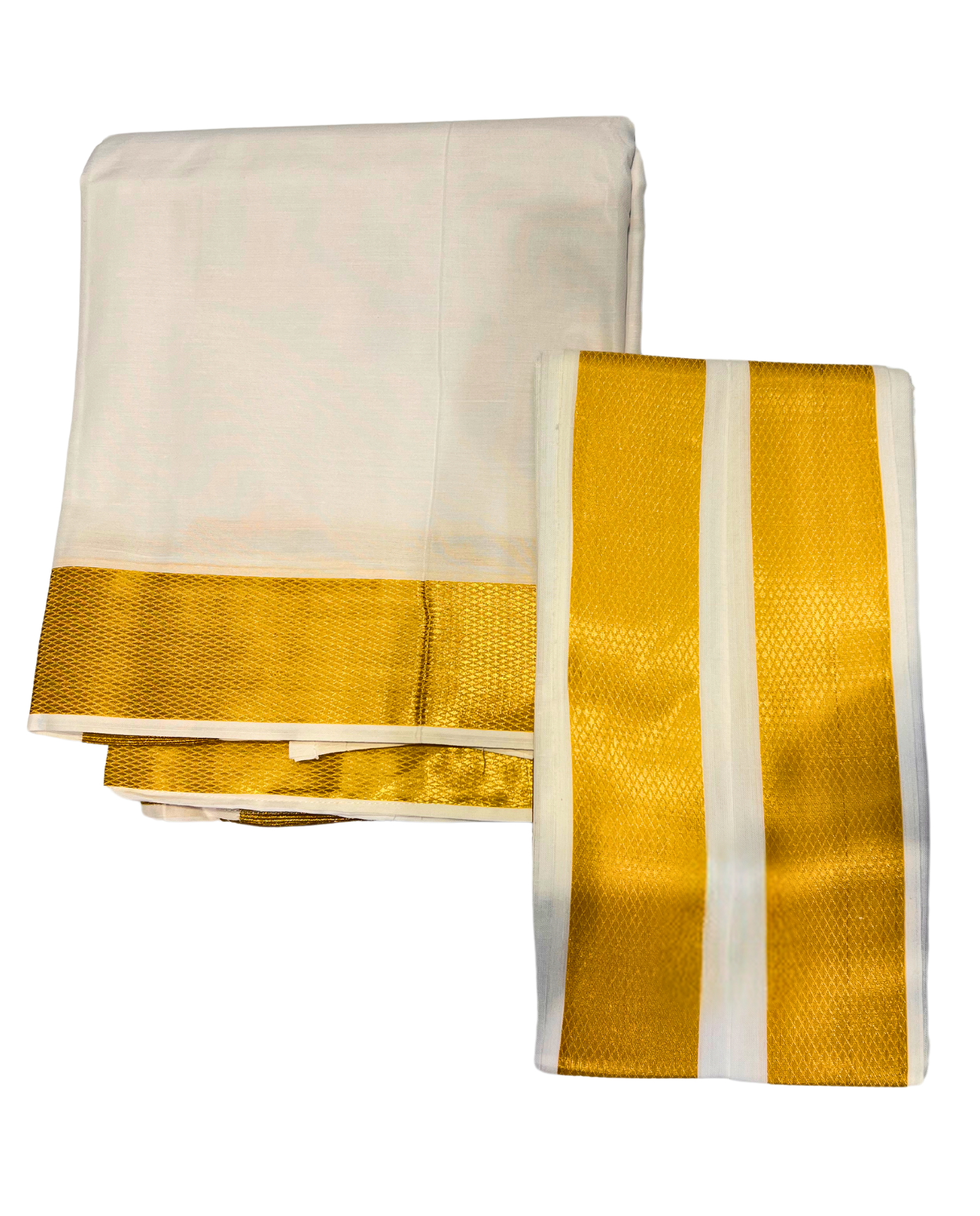 Men's Traditional Cotton Vesthy with Golden Zari Border