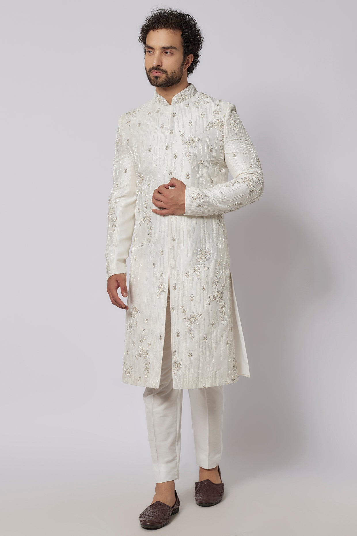 Ivory Sherwani Set