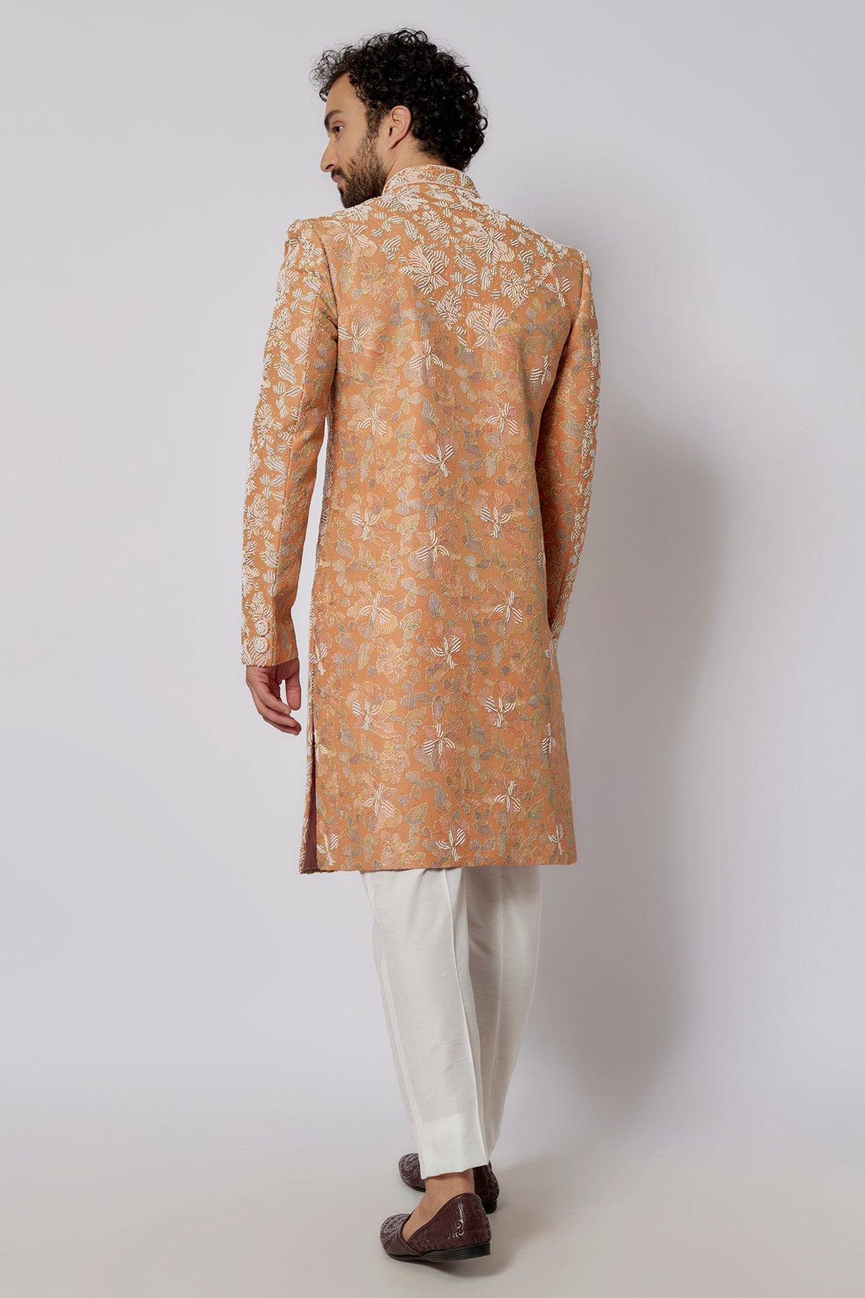 Burnt Orange Sherwani Set