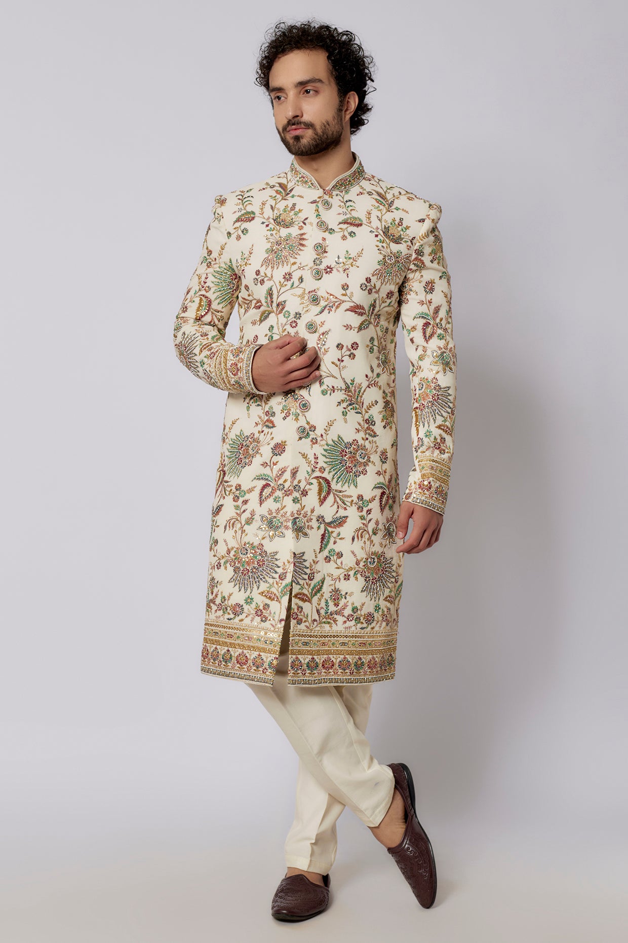 Multi-Colored Sherwani Set