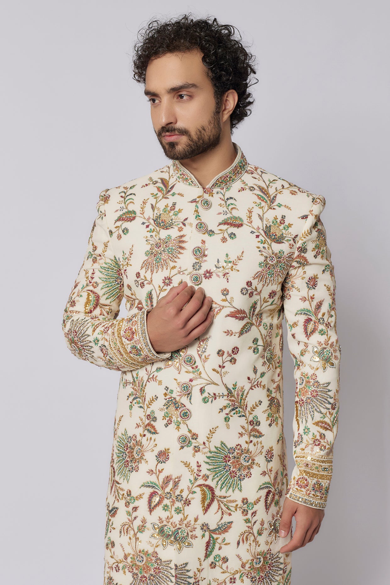 Multi-Colored Sherwani Set