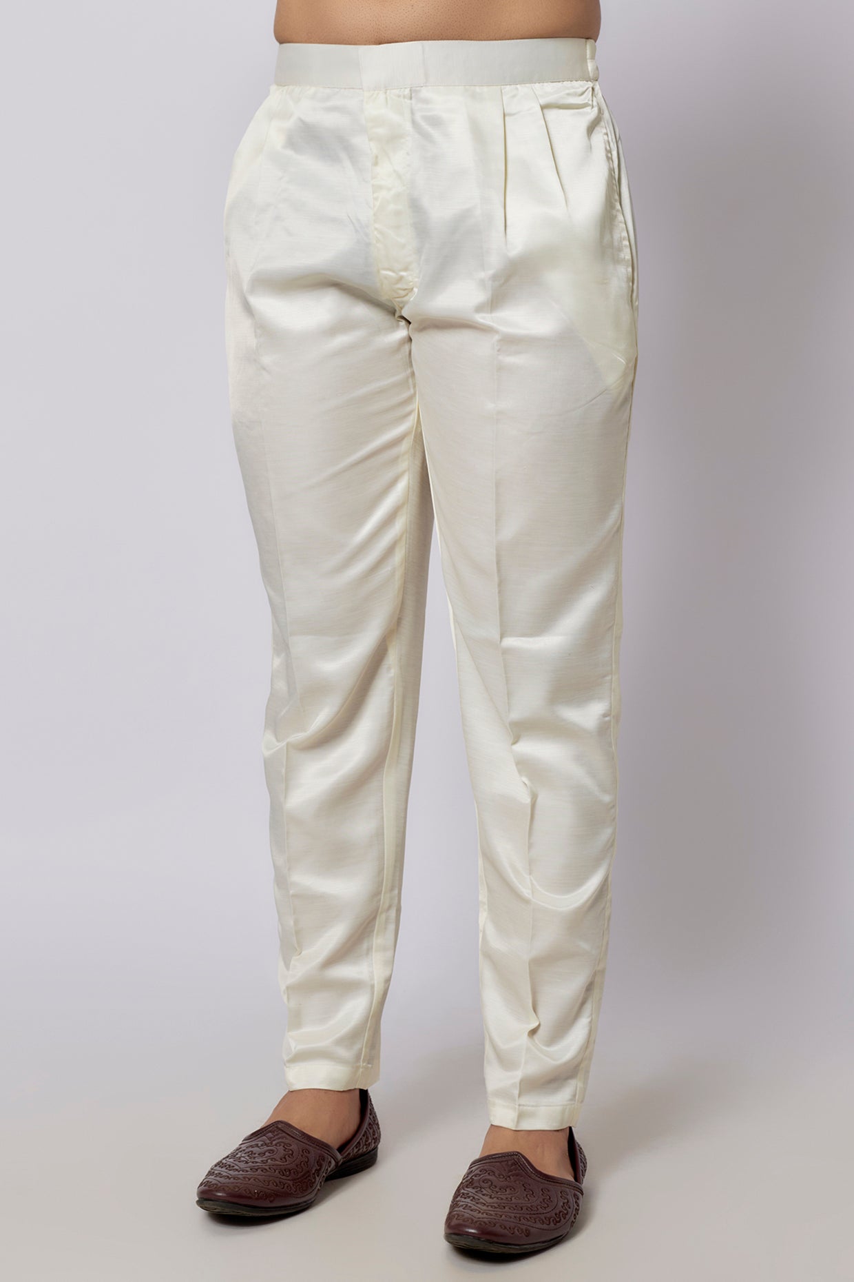 Alabaster White Indowestern Jacket Set