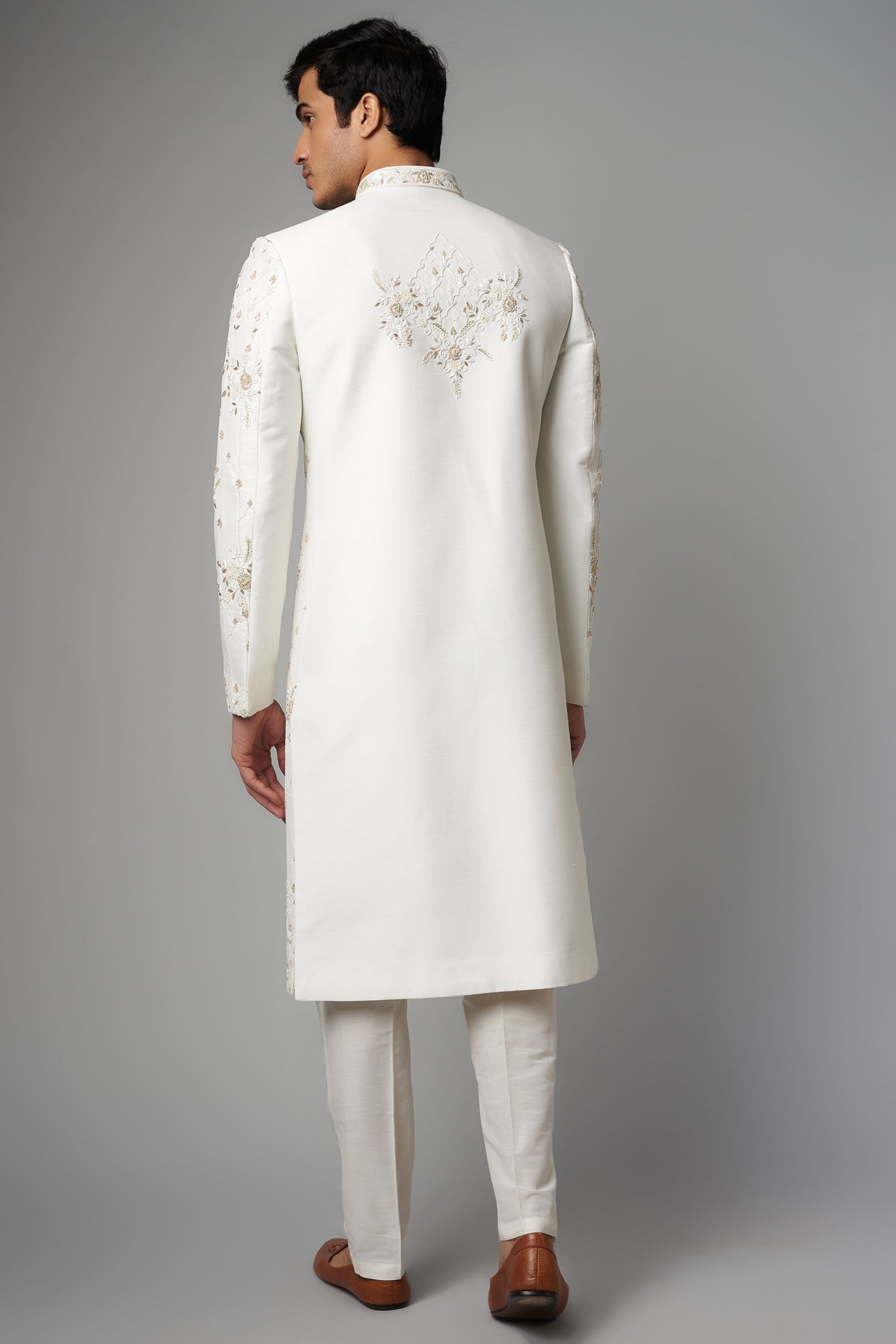 White Sherwani Set