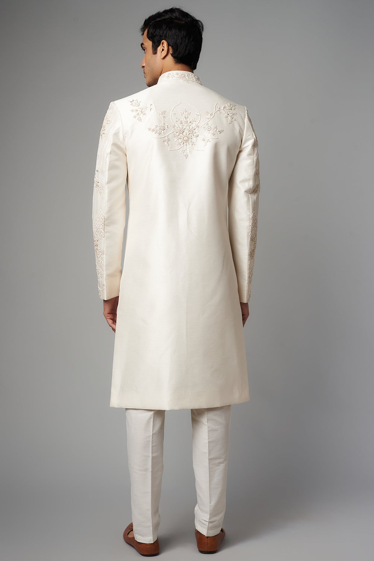 Off-white Sherwani Set