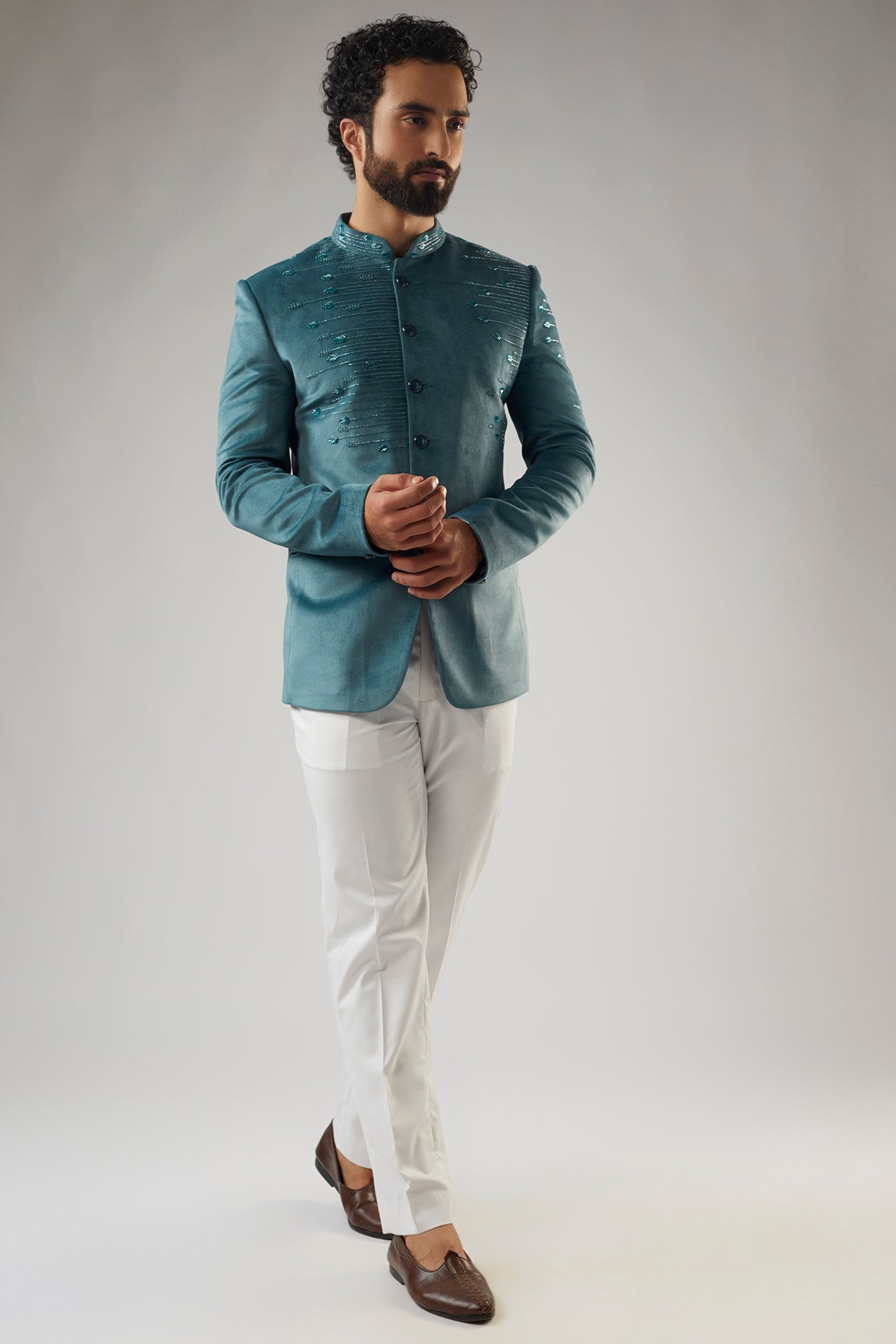 Tiffany Blue Jodhpuri Set