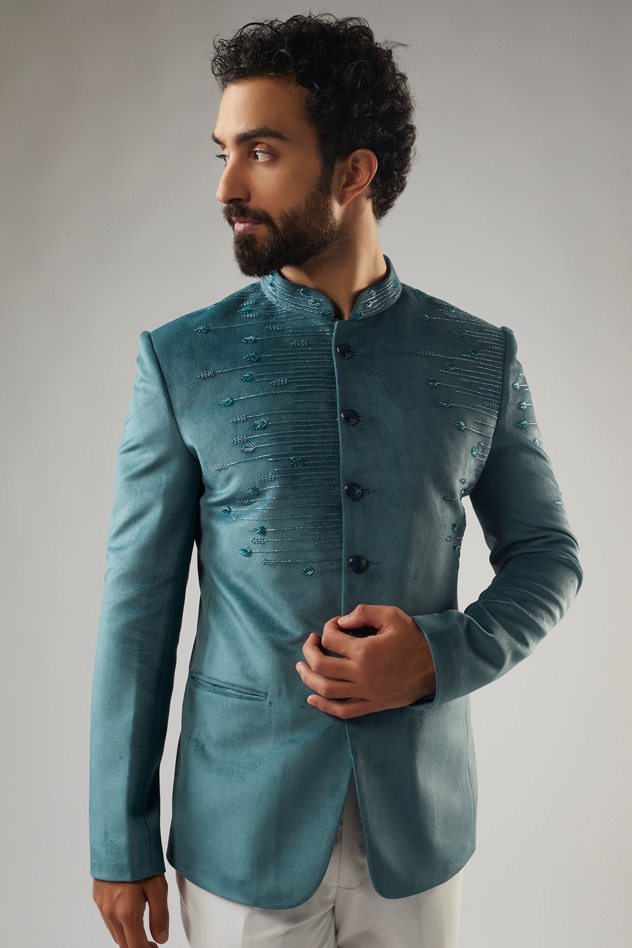 Tiffany Blue Jodhpuri Set