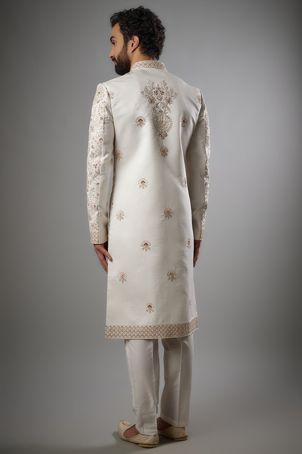 White Sherwani Set