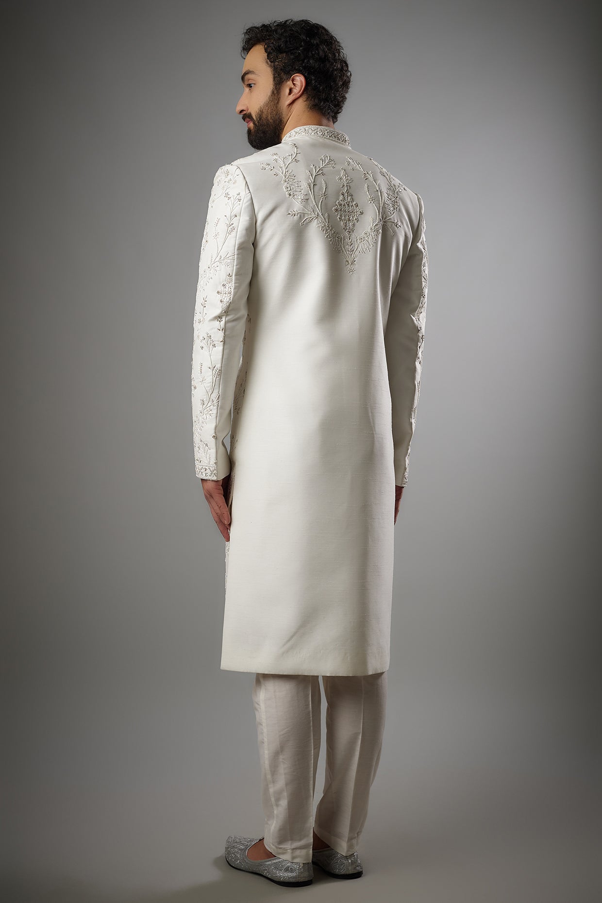 Pearl White Sherwani Set