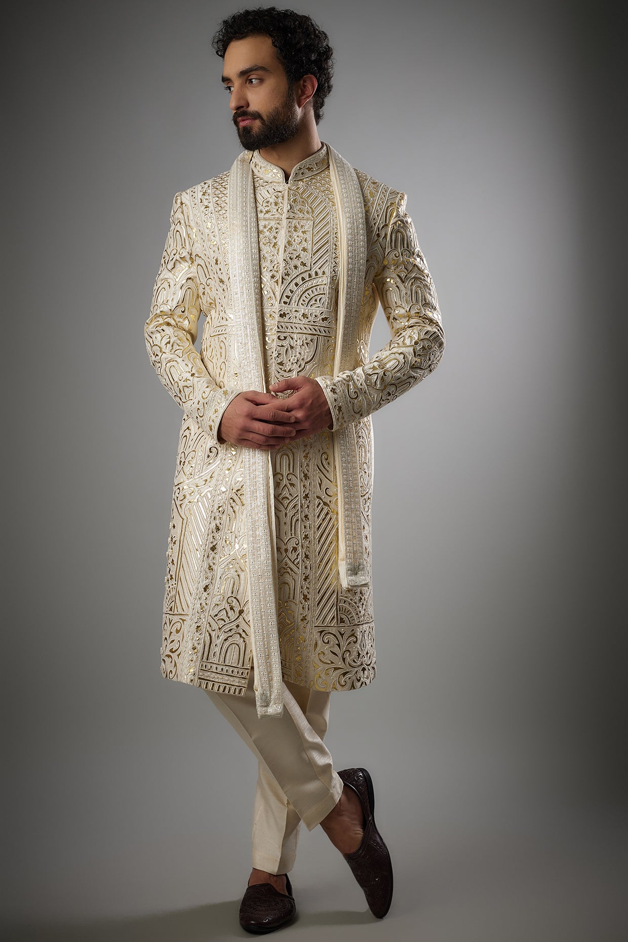 Gold  Sherwani Set