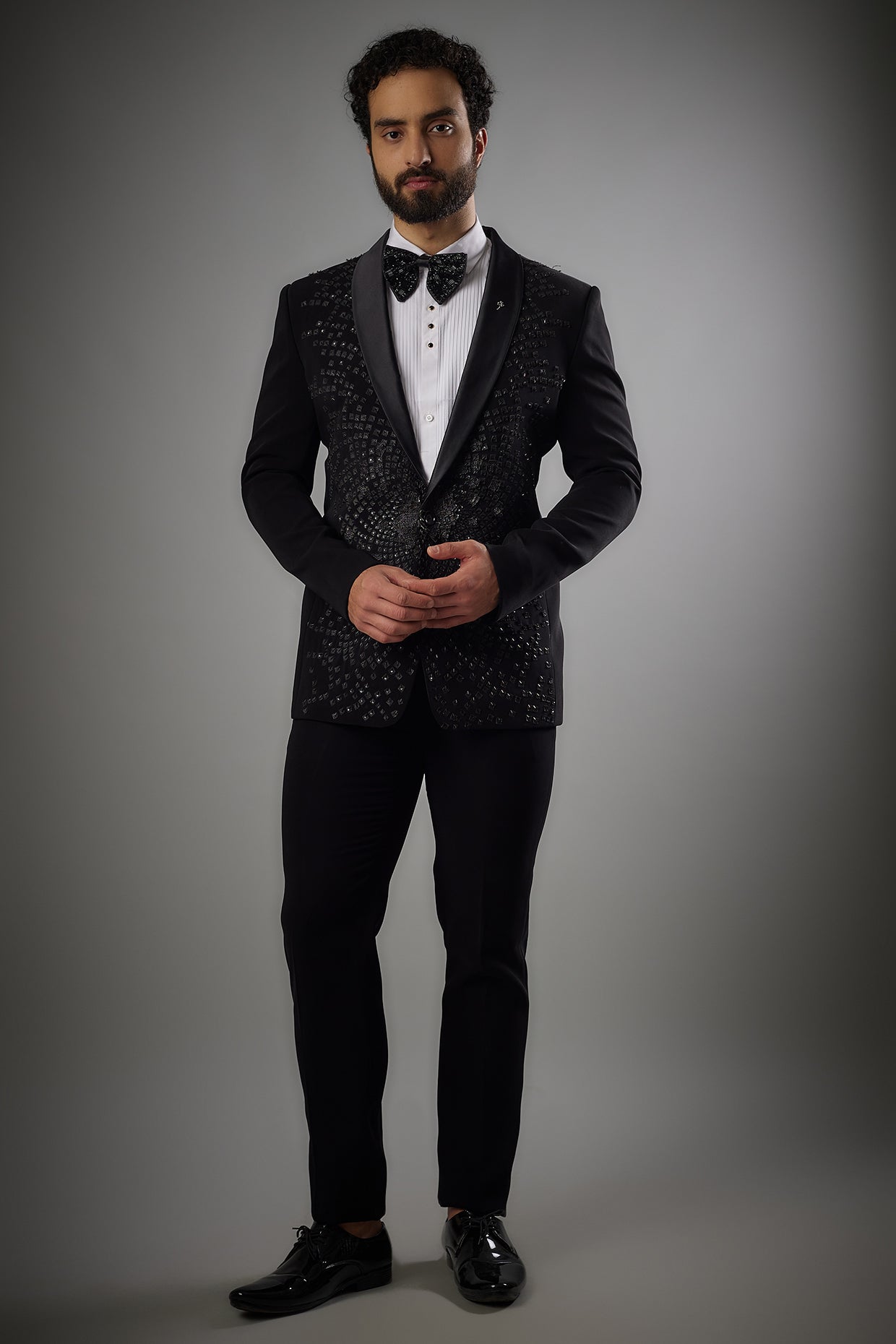 Jet Black Tuxedo Set