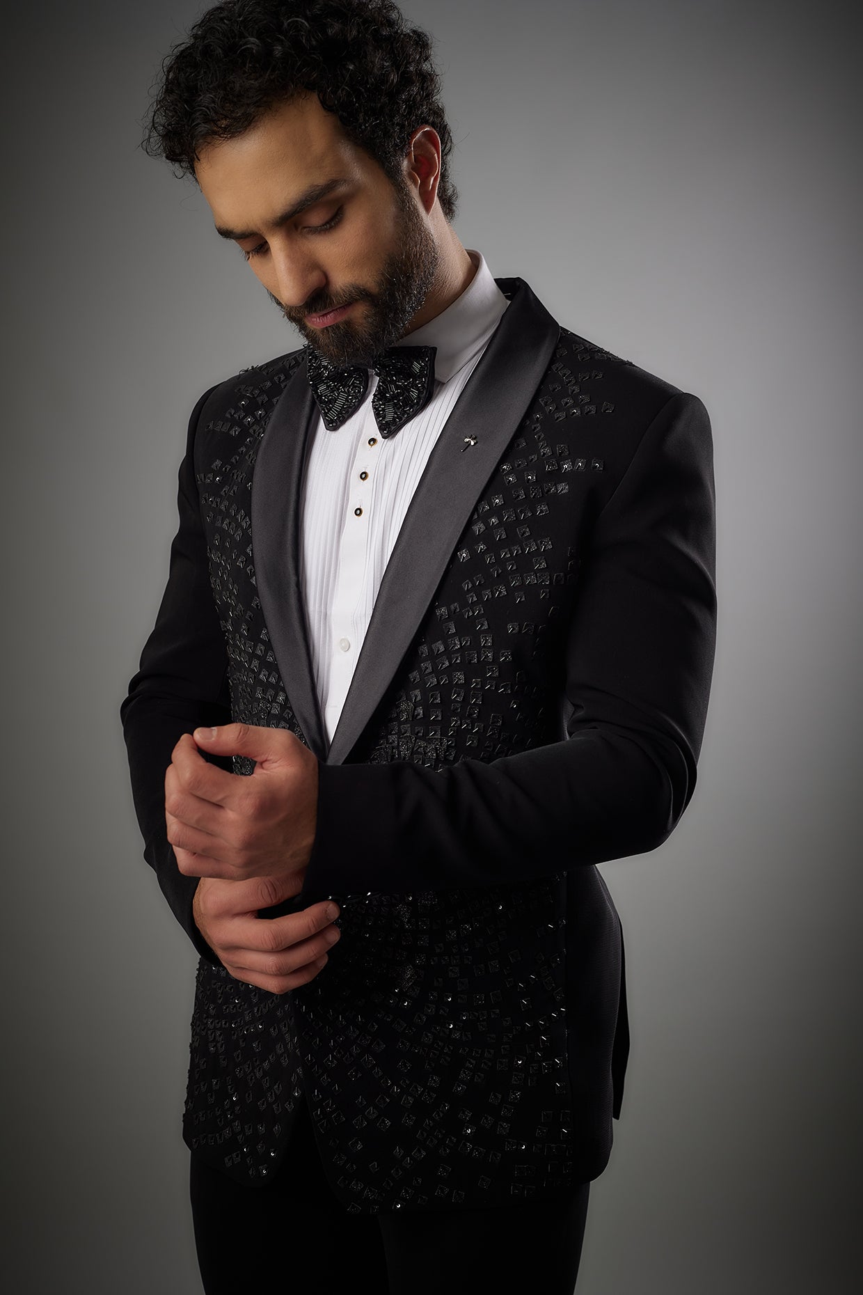 Jet Black Tuxedo Set