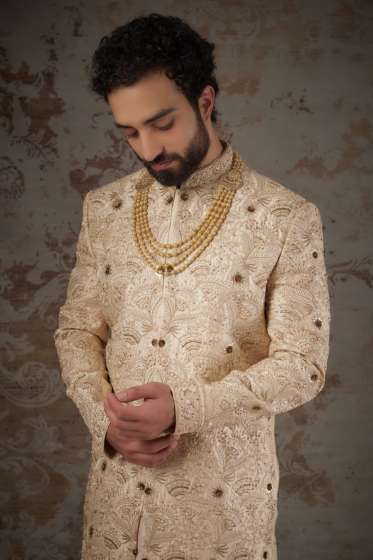 Rustic Peach Sherwani Set