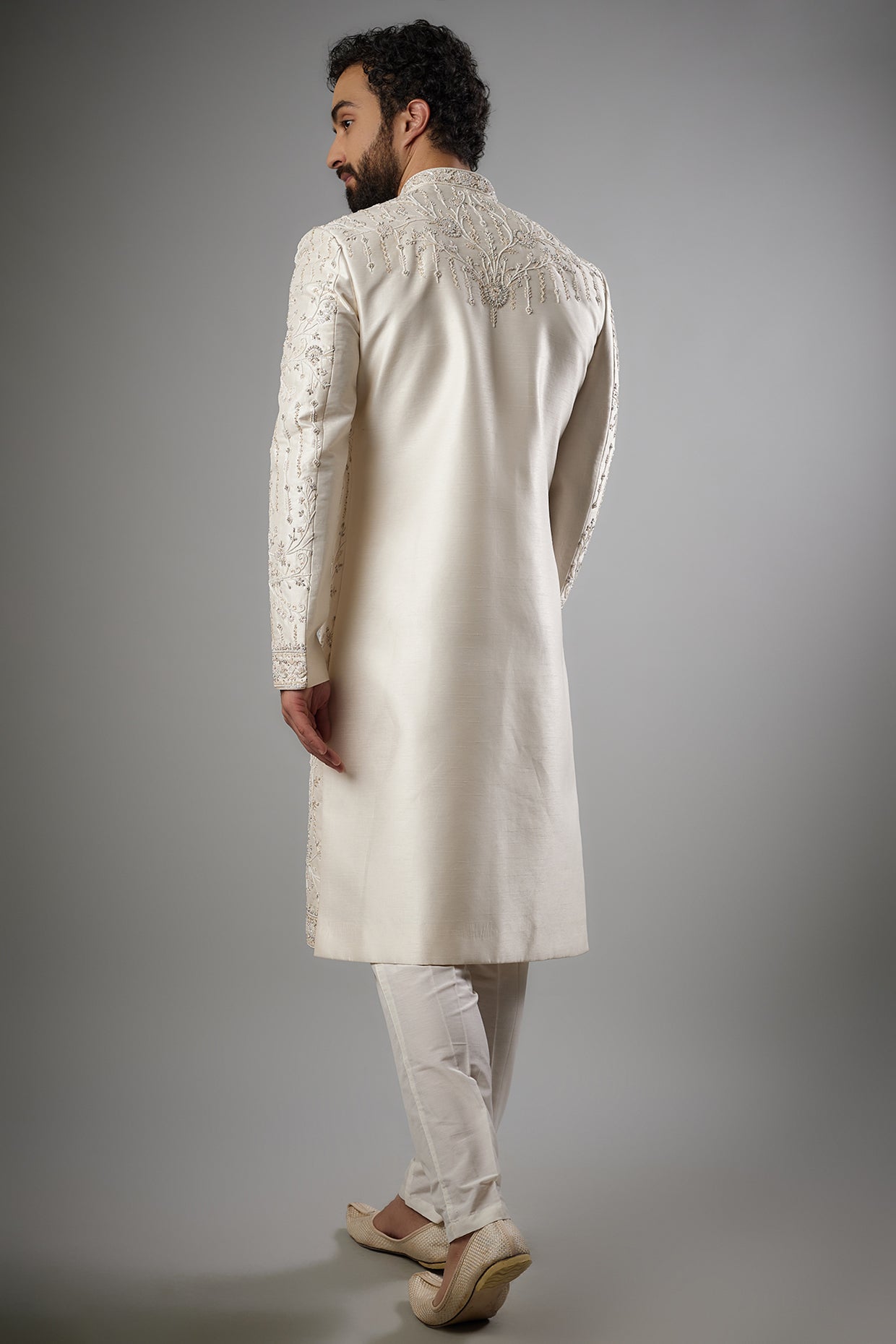 Beige Sherwani Set