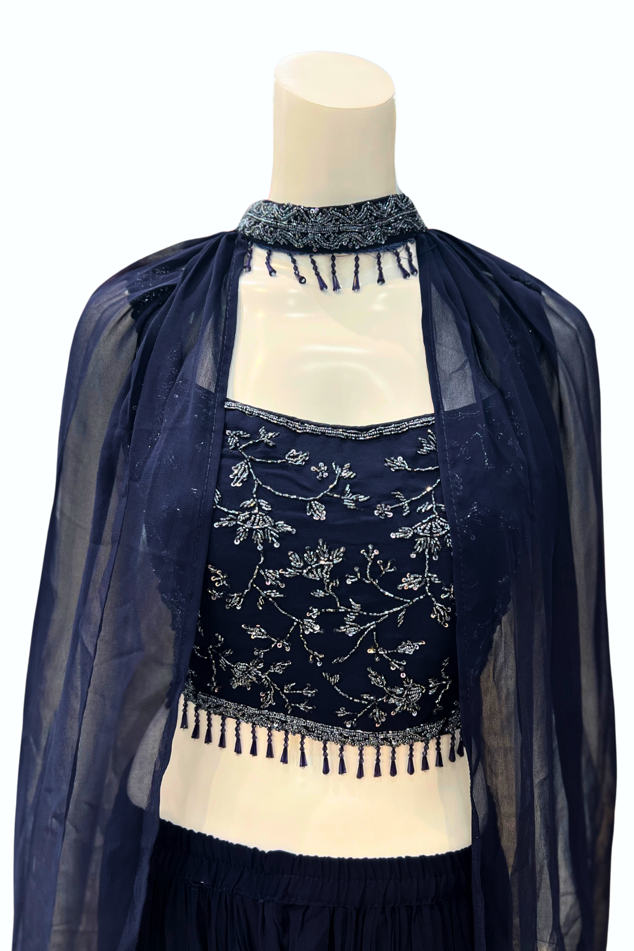 Dark blue Sharara Salwar Suits