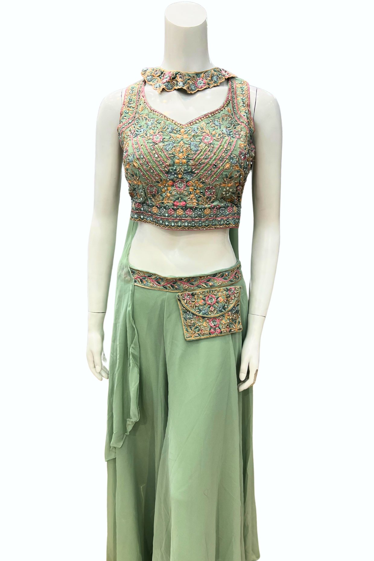 Light Green Sharara Salwar Suits