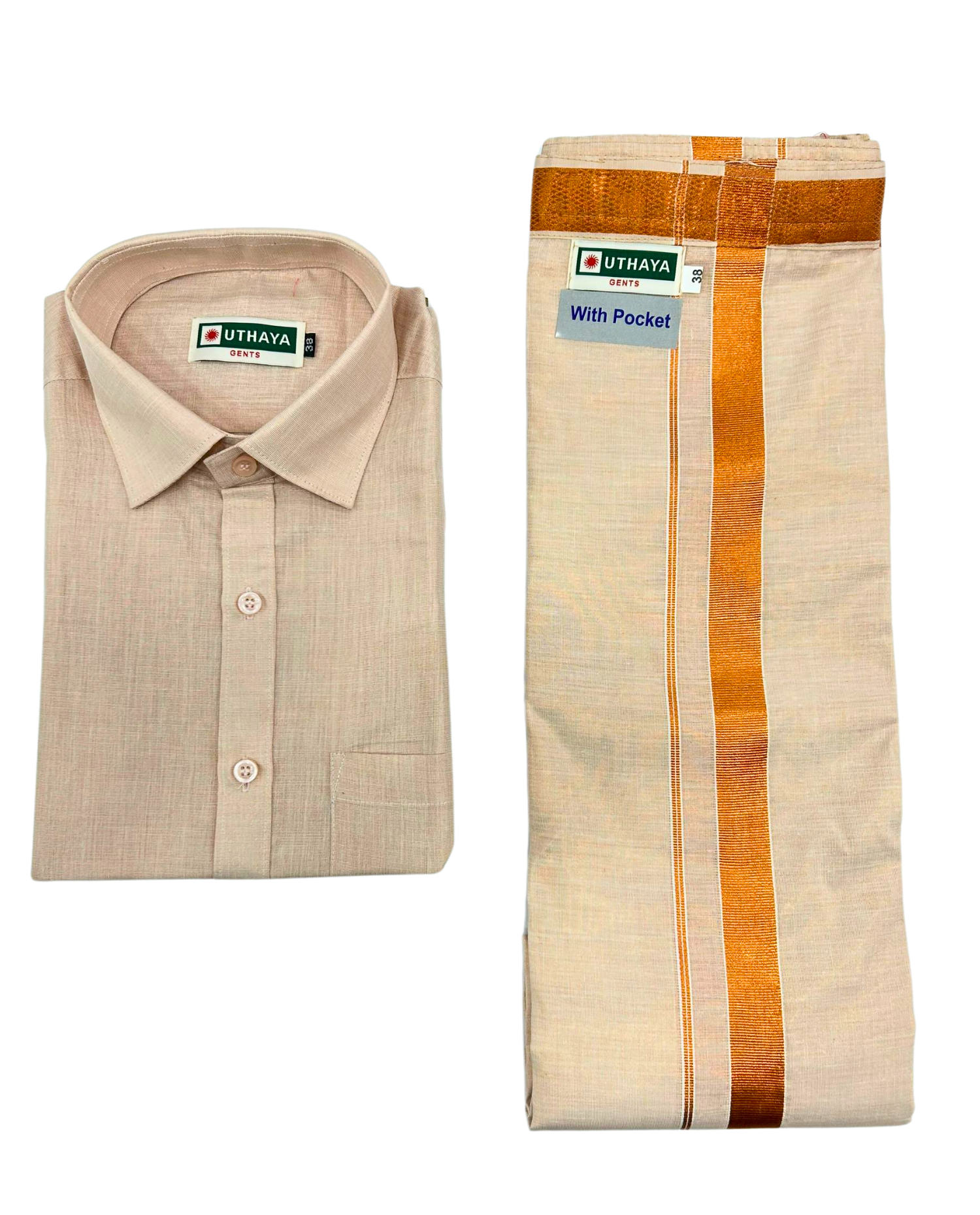 Uthaya Gents Luxurious Men's Shirt and Vesthy Set with Pocket